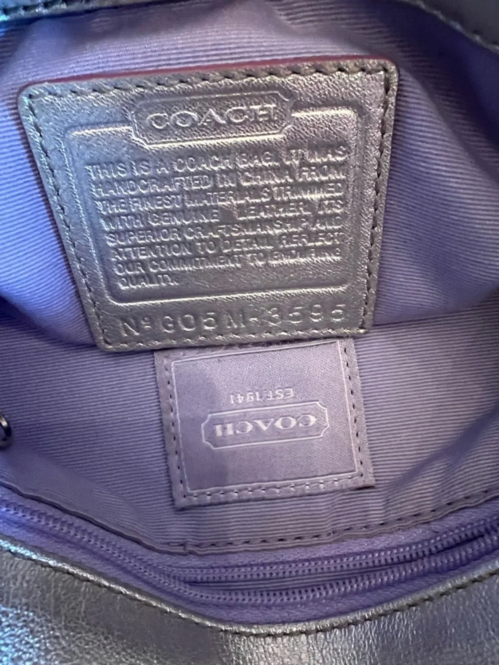 Lilac Signature Clutch Bag with Buckle Closure - Picture 2 of 9